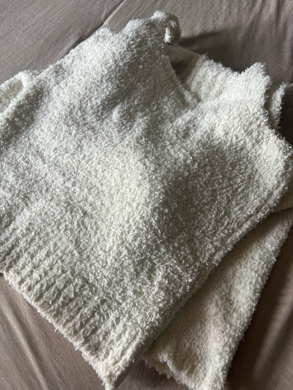 SKIMS Soft Cream Textured Knit Loungewear Piece L/XL - Picture 6 of 8